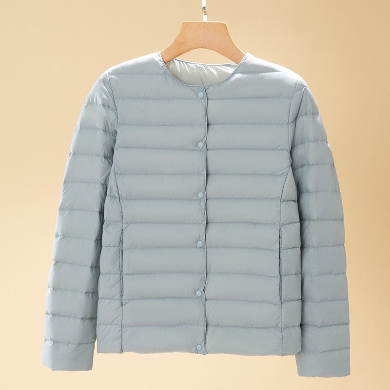 Pale blue quilted jacket